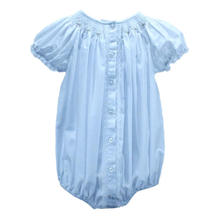 Sophia Bubble - Blue Geometric Flowers Girl Bubble Baby Blessings 