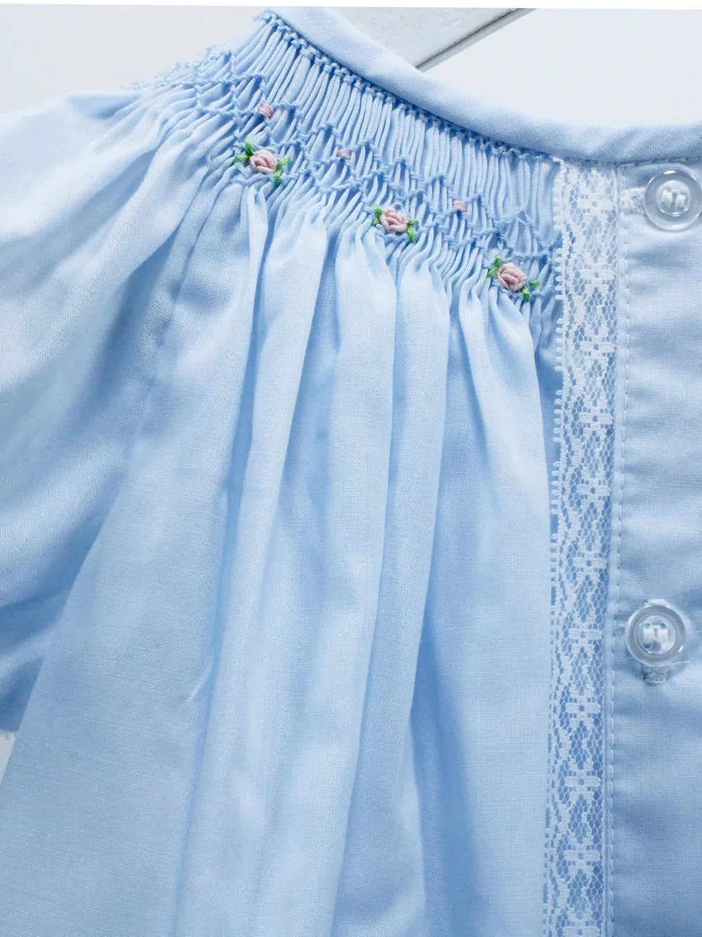 Sophia Dress - Blue Geometric Flowers Girl Dress Baby Blessings 