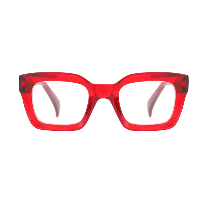 Sophie Readers - Transparent Red Reading Glasses Ryan Simkhai 