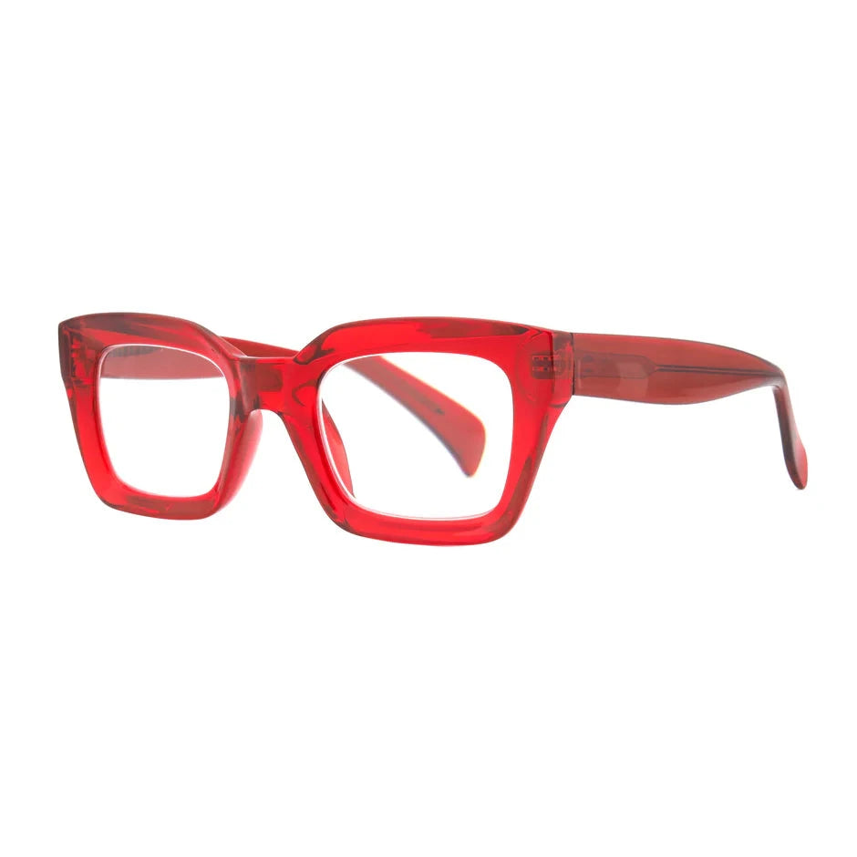 Sophie Readers - Transparent Red Reading Glasses Ryan Simkhai 