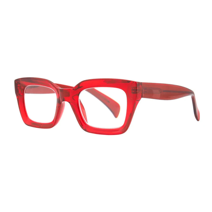 Sophie Readers - Transparent Red Reading Glasses Ryan Simkhai 