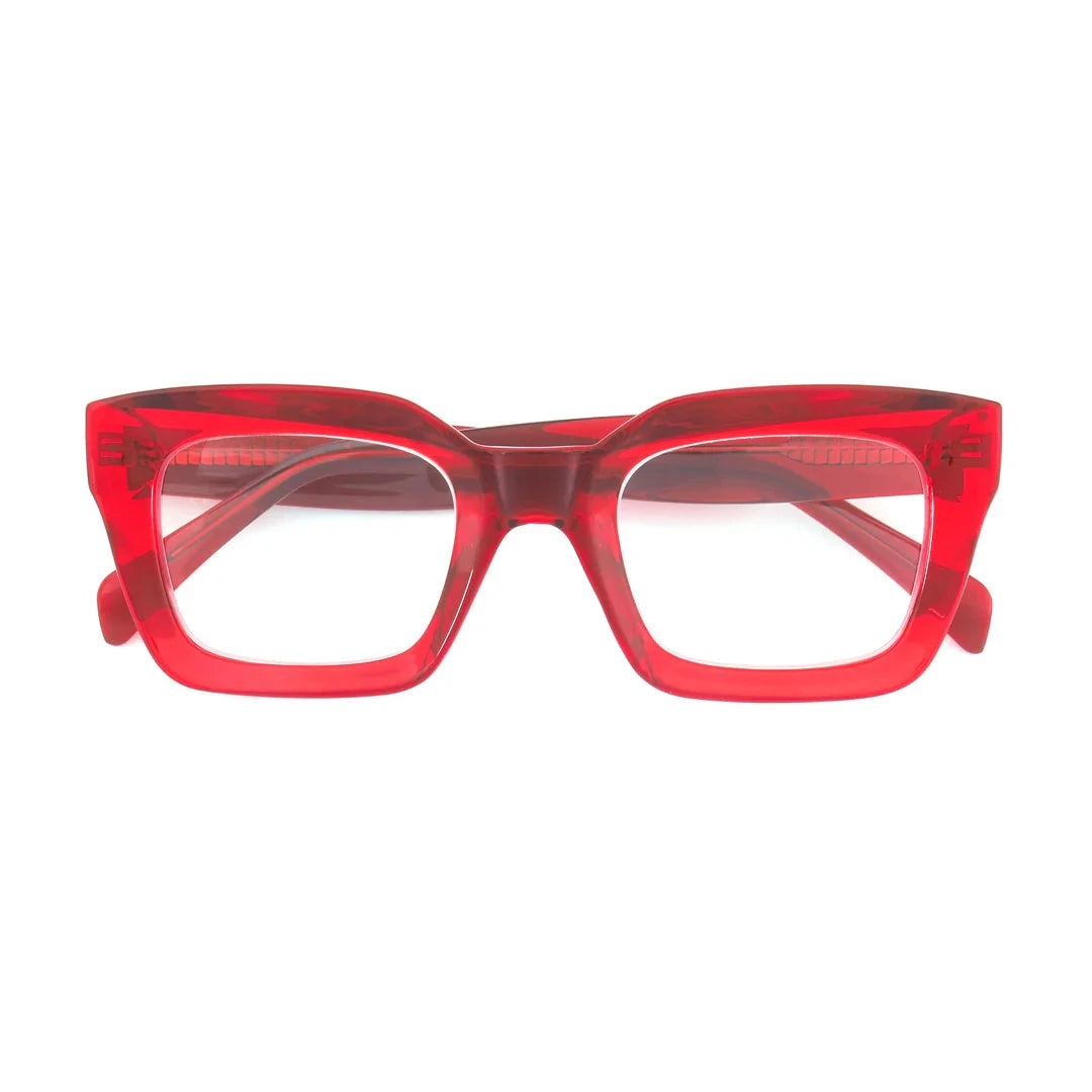 Sophie Readers - Transparent Red Reading Glasses Ryan Simkhai 