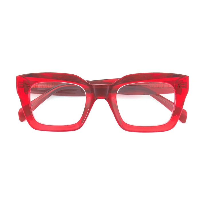 Sophie Readers - Transparent Red Reading Glasses Ryan Simkhai 