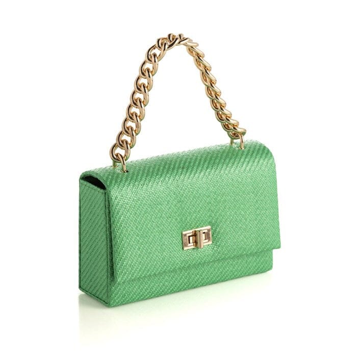 Sorrento Mini Bag - Green Straw Bag Shiraleah 