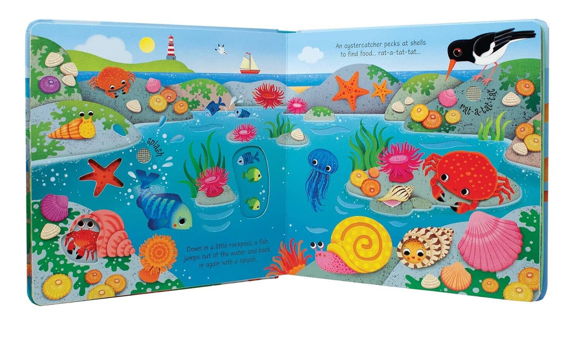 Sounds Board Book - Seashore Sounds Baby Book Usborne 