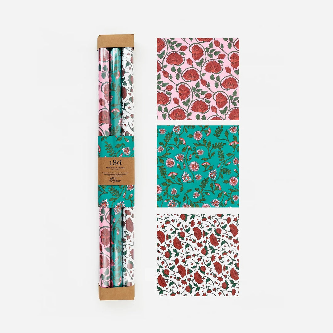 Spice Trail Wrapping Paper Set of 3 Wrapping Paper 180 Degrees 