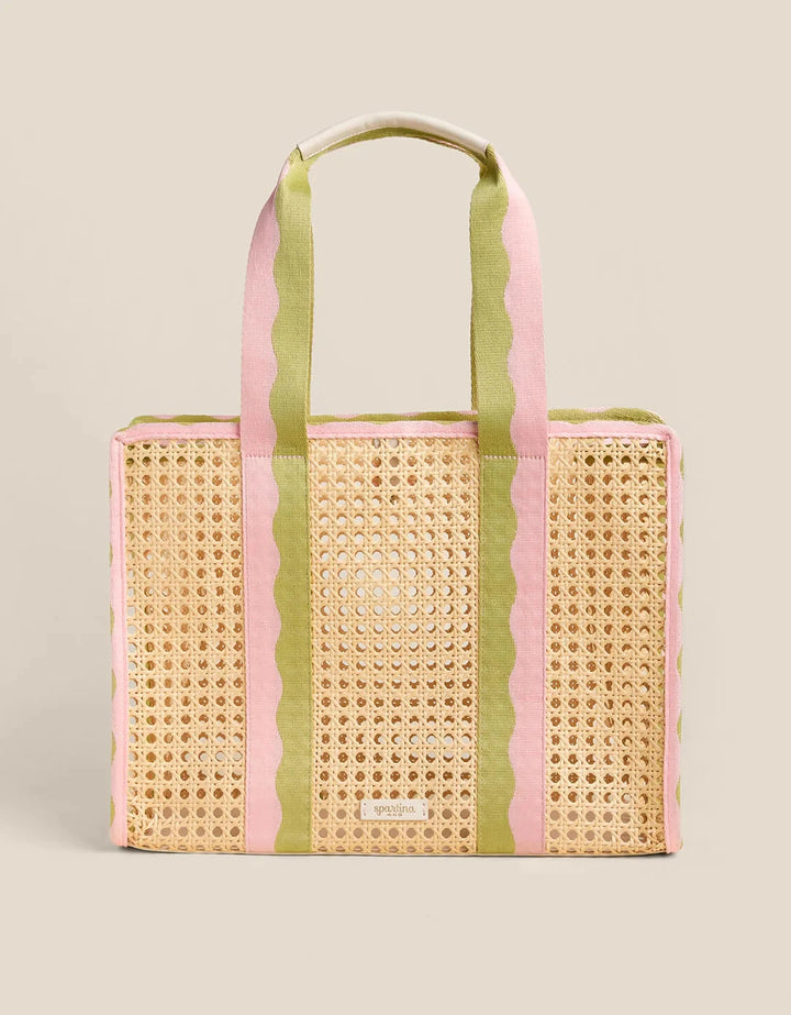 Splash Cane Large Trim Tote - Castillo Tropical Tote Spartina 