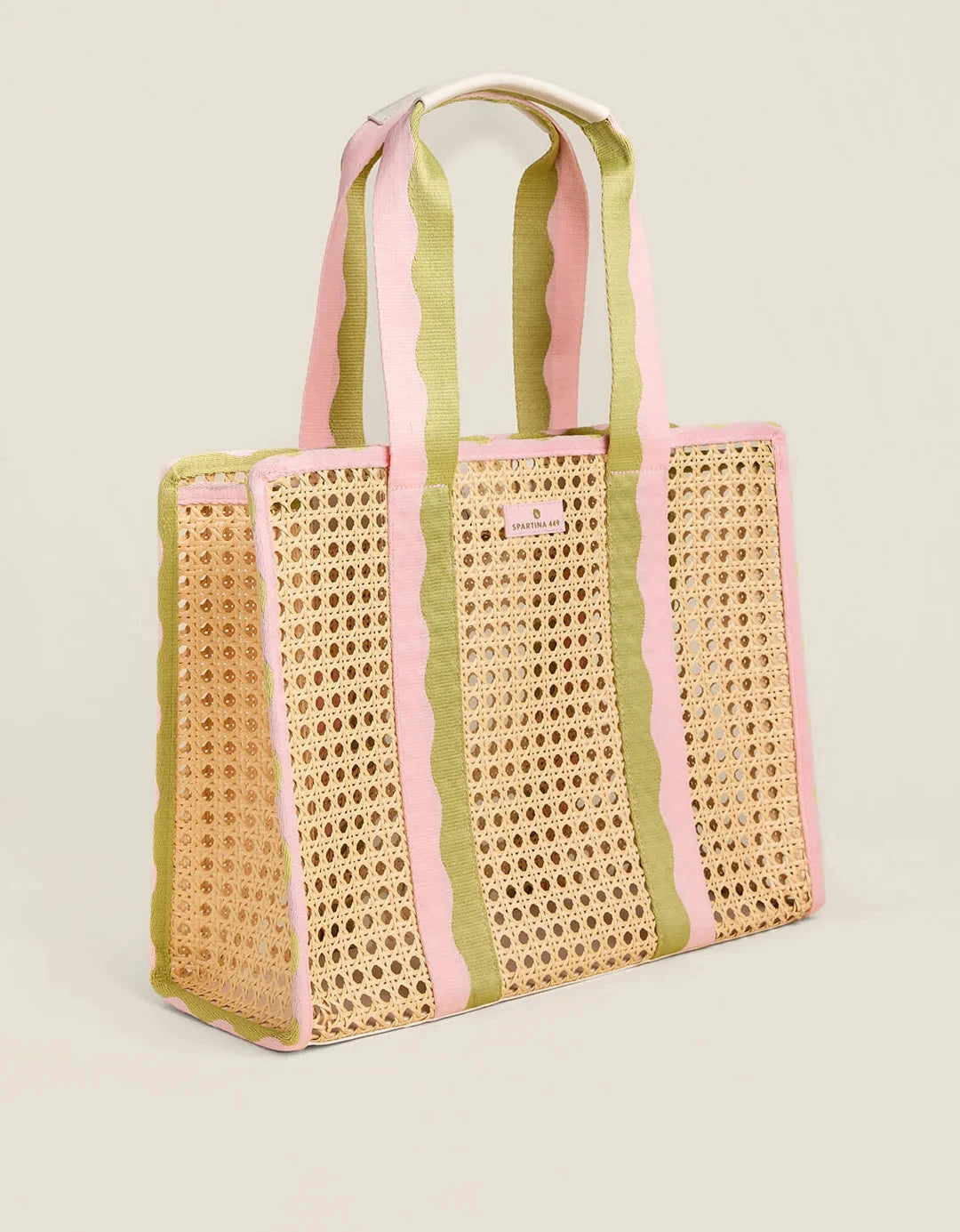Splash Cane Large Trim Tote - Castillo Tropical Tote Spartina 