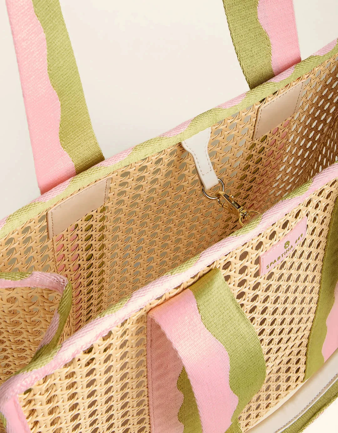 Splash Cane Large Trim Tote - Castillo Tropical Tote Spartina 