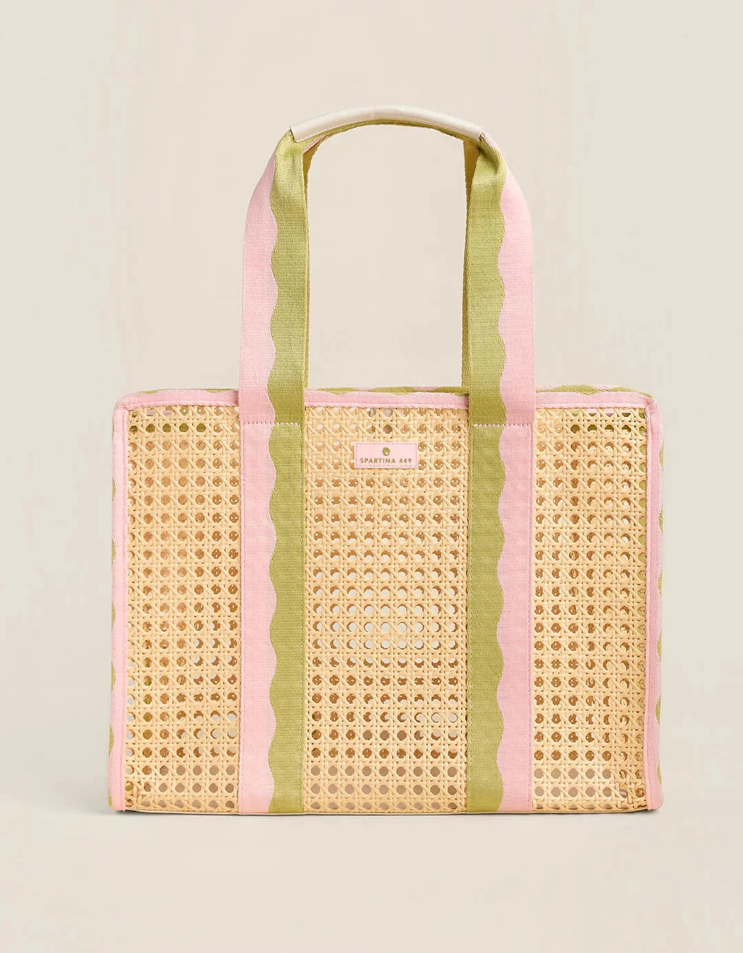 Splash Cane Large Trim Tote - Castillo Tropical Tote Spartina 