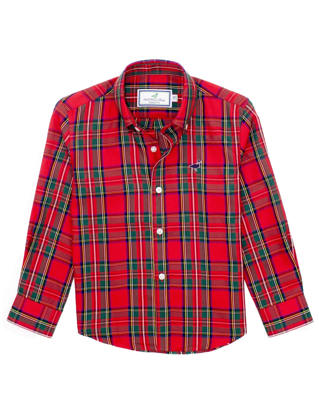 Sportshirt Button Down - Yuletide Boy Shirt Properly Tied 