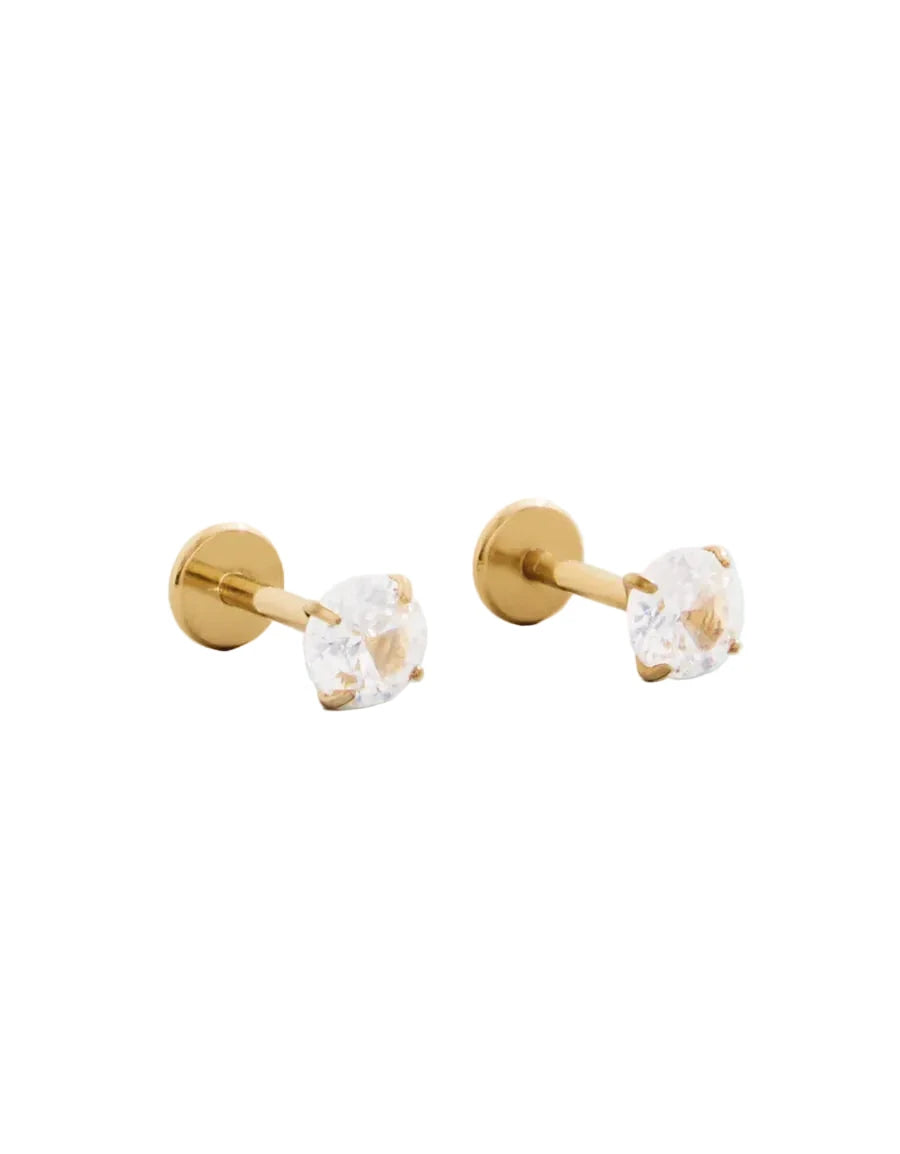 Spot On Flat Back Stud Earrings - Crystal Womens Earrings Spartina 