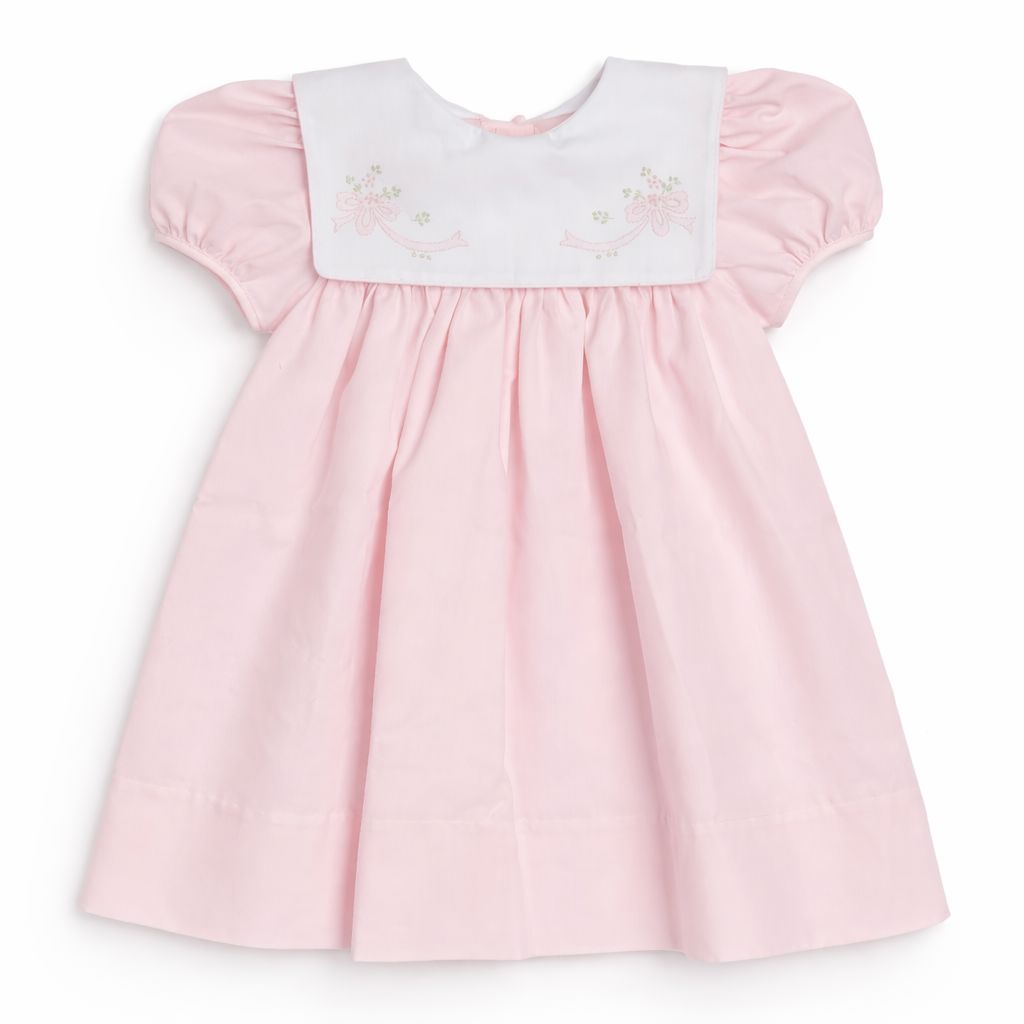 Square Collar Ribbon Flowers Dress Girl Dress Auraluz 