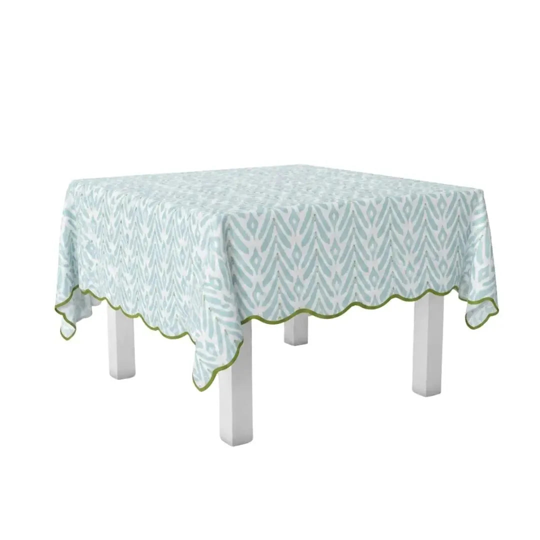 Square Game Tablecloth - Petite Frond Blue Tablecloth Laura Park Design 