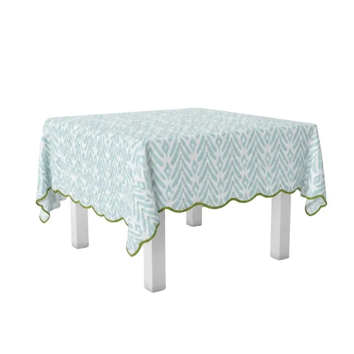 Square Game Tablecloth - Petite Frond Blue Tablecloth Laura Park Design 