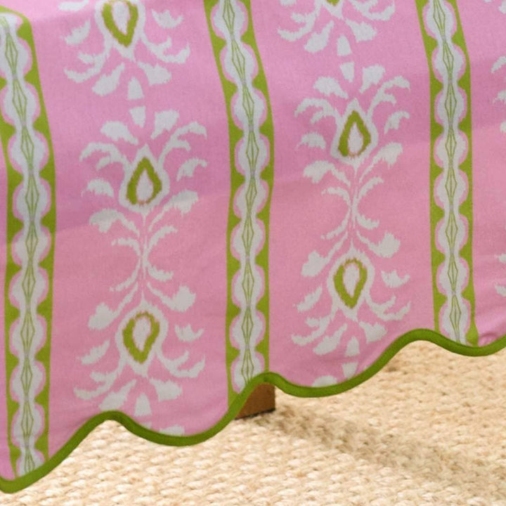 Square Game Tablecloth - Rosemary Stripe Pink Tablecloth Laura Park Design 