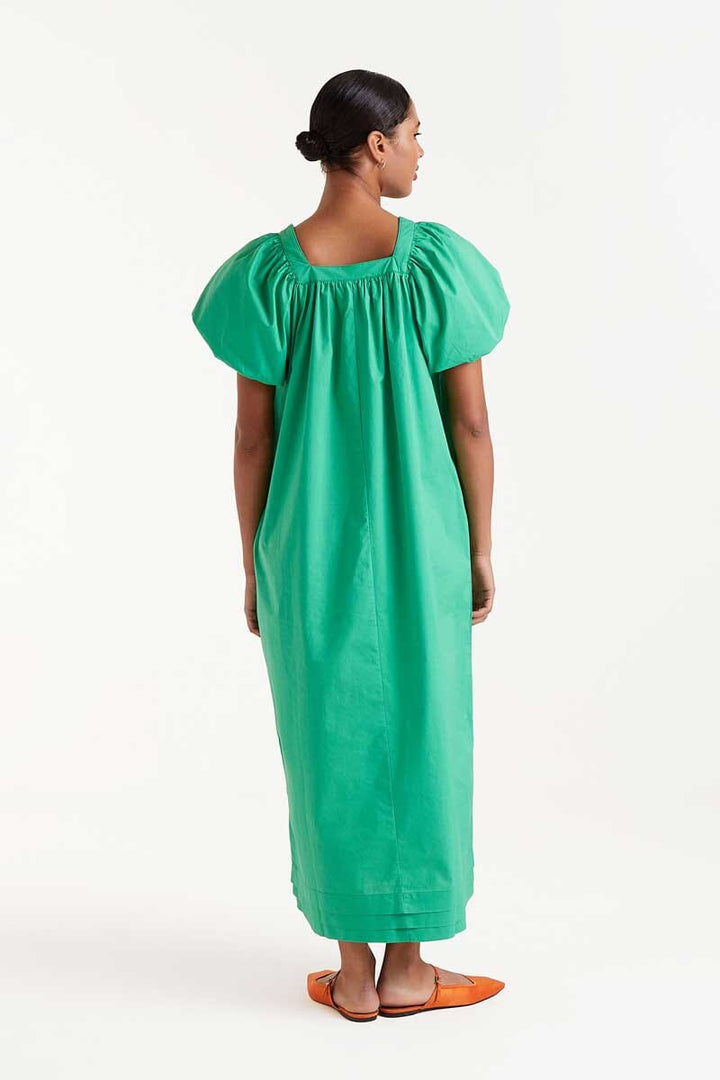 Square Neck Green Maxi Dress Womens Dress Compania Fantastica 