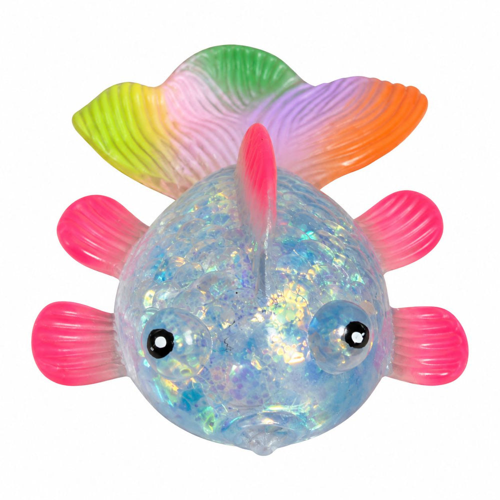 Squishy Glitter Fish Toy Activity Toy Two's Company Blue 