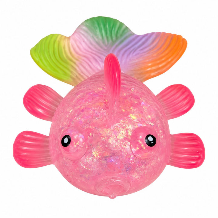 Squishy Glitter Fish Toy Activity Toy Two's Company Pink 