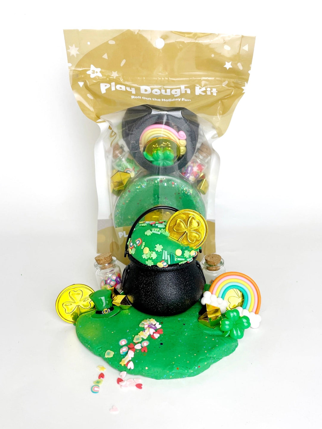 St. Patrick's Leprechaun Trap Kiddough Play Kit Toy Craft Kits Earth Grown KidDoughs 