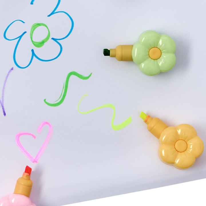 Stackable Flower Highlighters Coloring Supplies Two's Company 