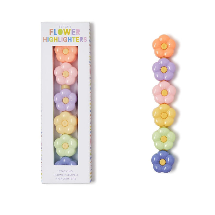 Stackable Flower Highlighters Coloring Supplies Two's Company 