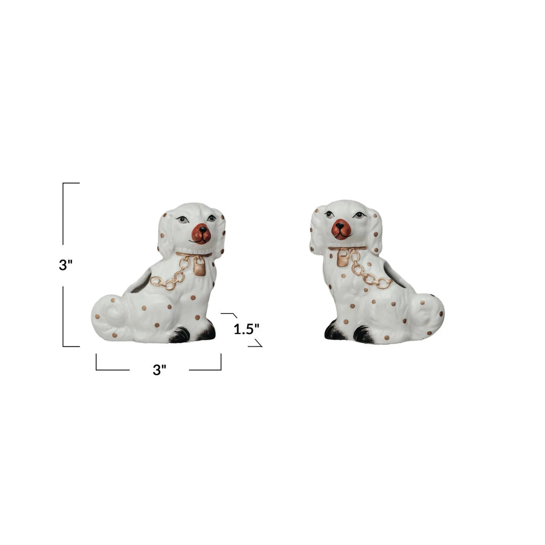 Staffordshire Dog Shaped Toothpick Holder Set Toothpicks Creative Co-Op 