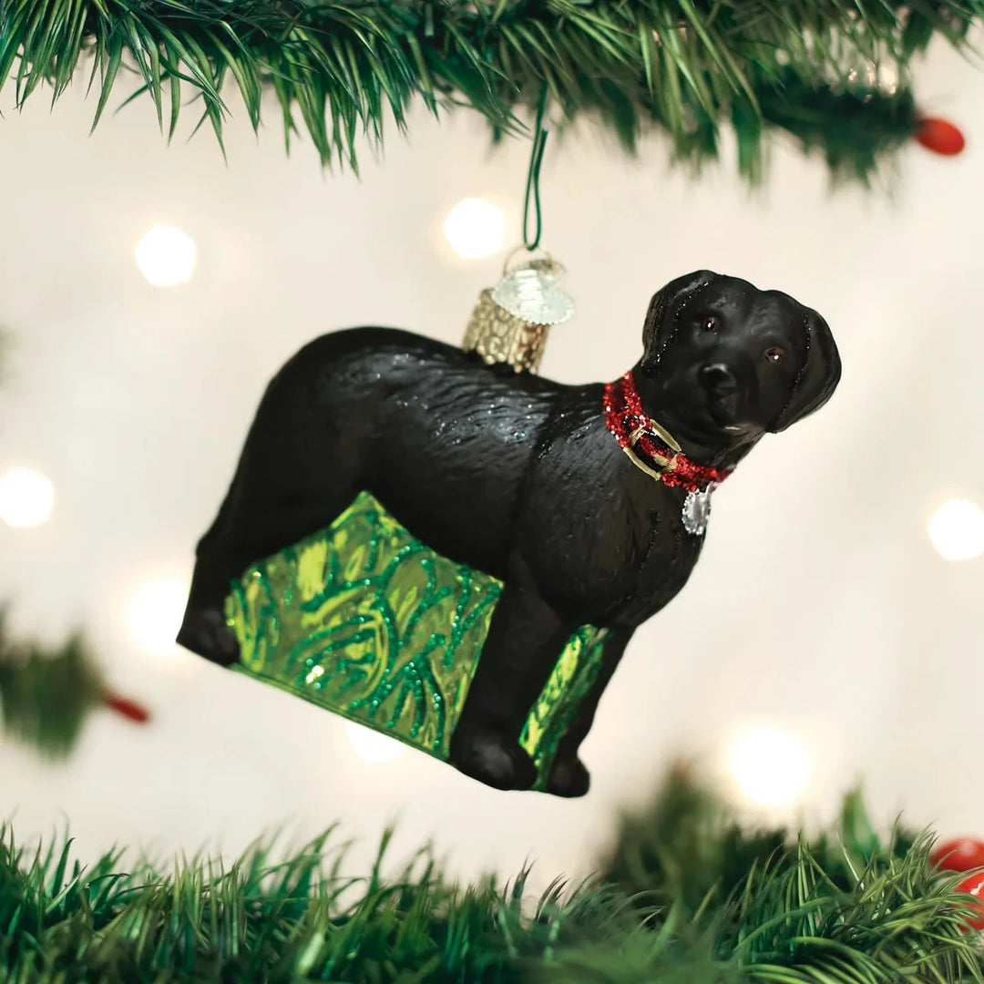 Standing Black Lab Ornament Christmas Ornament Old World Christmas 