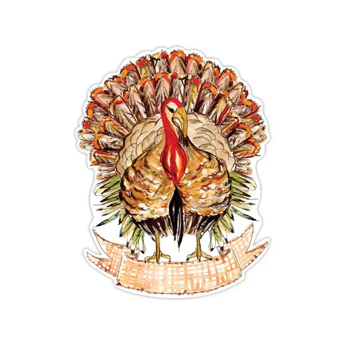 Standing Turkey with Fall Foliage Table Accents Place Cards Rosanne Beck 