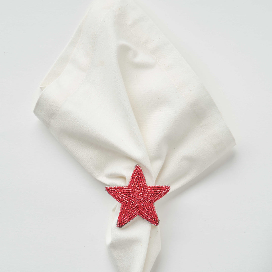 Star Napkin Ring - Red Napkin Rings Tableau 