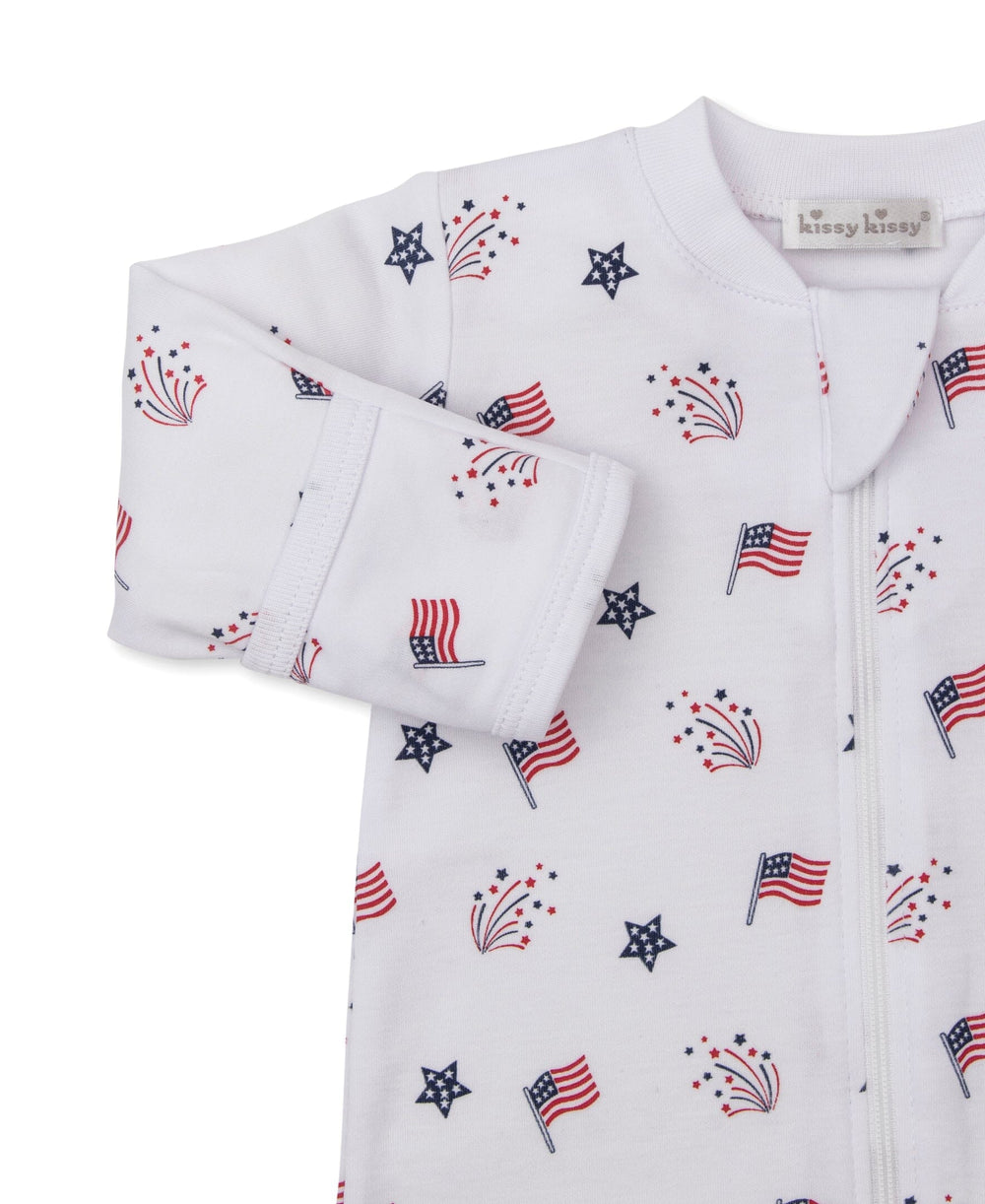 Star-Spangled Freedom Zip Footie Boy Footie Kissy Kissy 