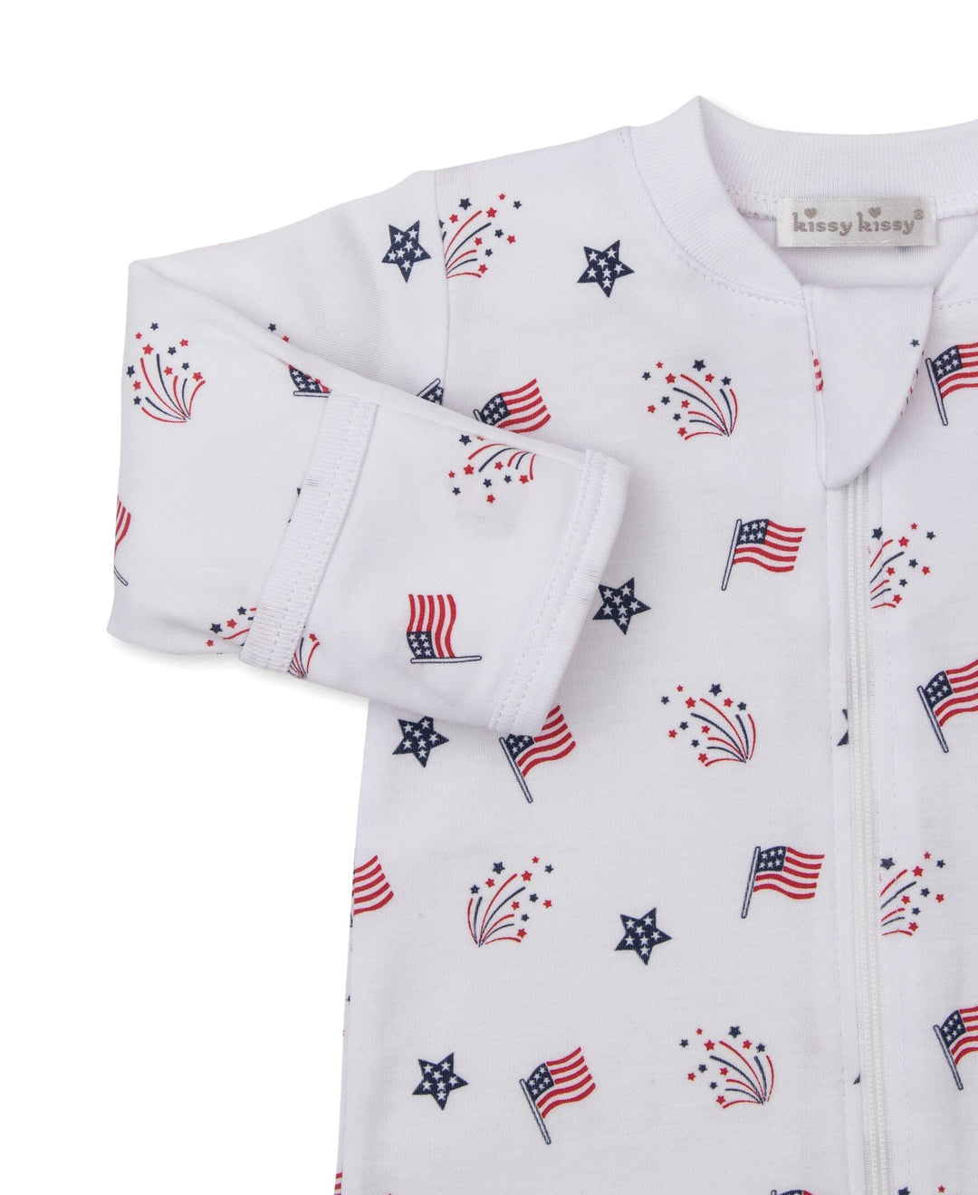 Star-Spangled Freedom Zip Footie Boy Footie Kissy Kissy 