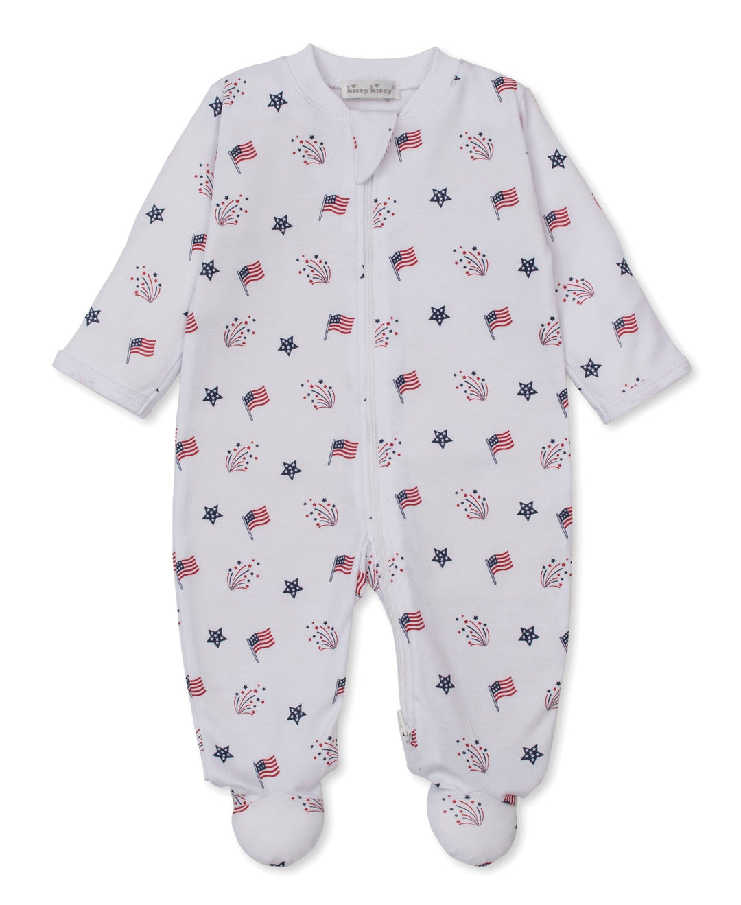 Star-Spangled Freedom Zip Footie Boy Footie Kissy Kissy 