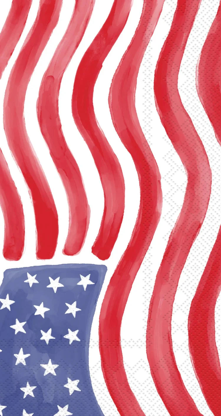 Stars & Stripes Stamp Guest Towel Guest Towels Boston International 