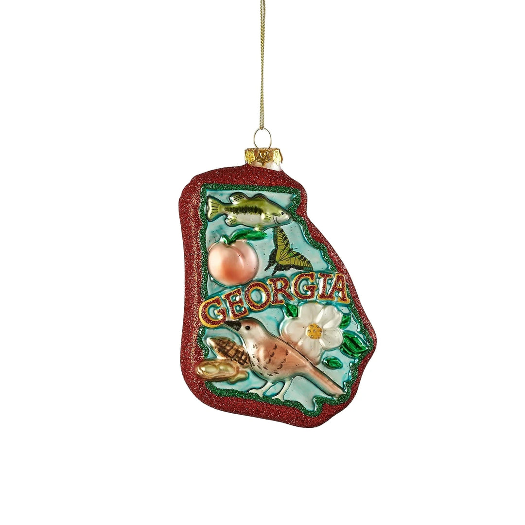 State of Georgia Ornament Christmas Ornament 180 Degrees 
