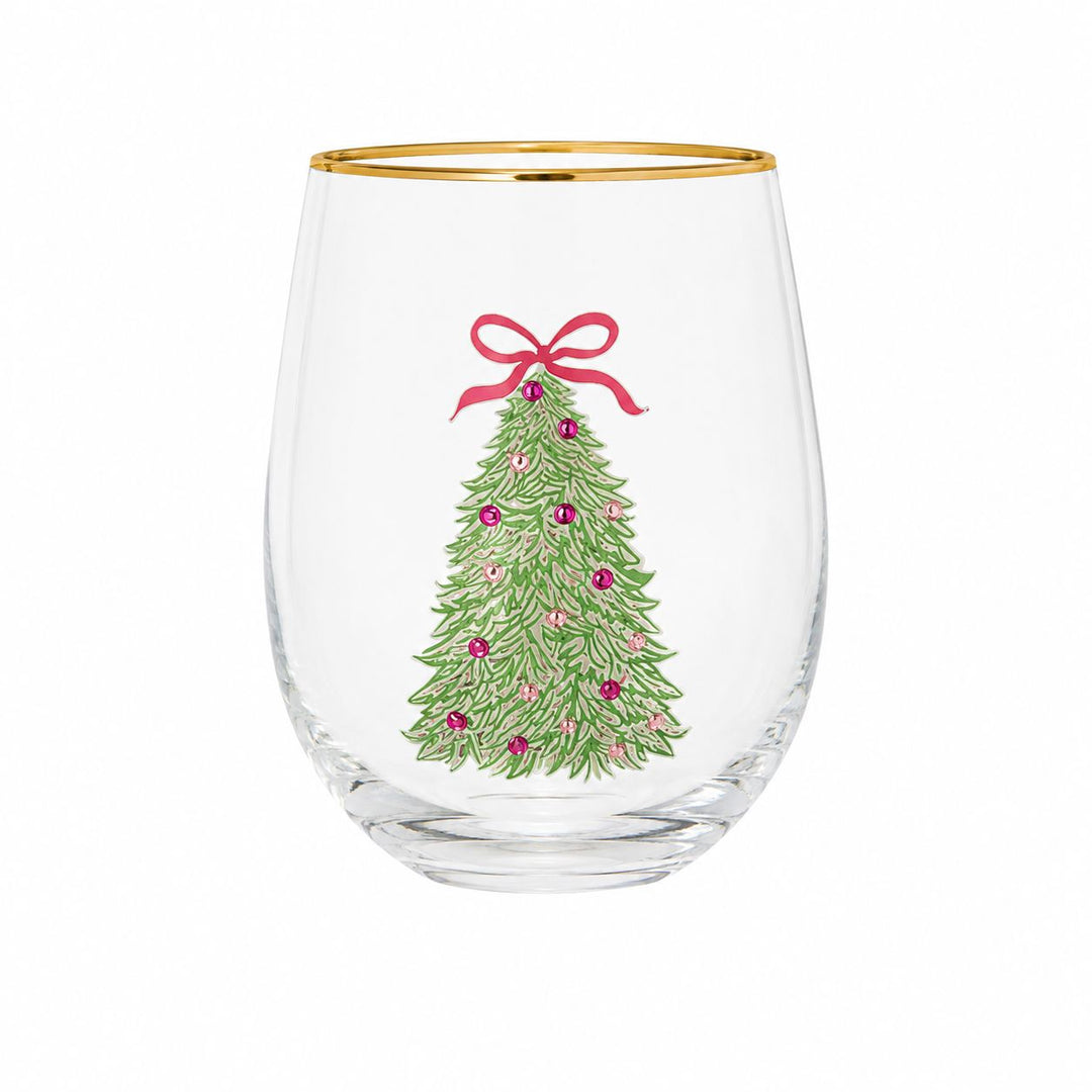 Stemless Wine Glass - Rosy Woodlands Wine Glass Mary Square 