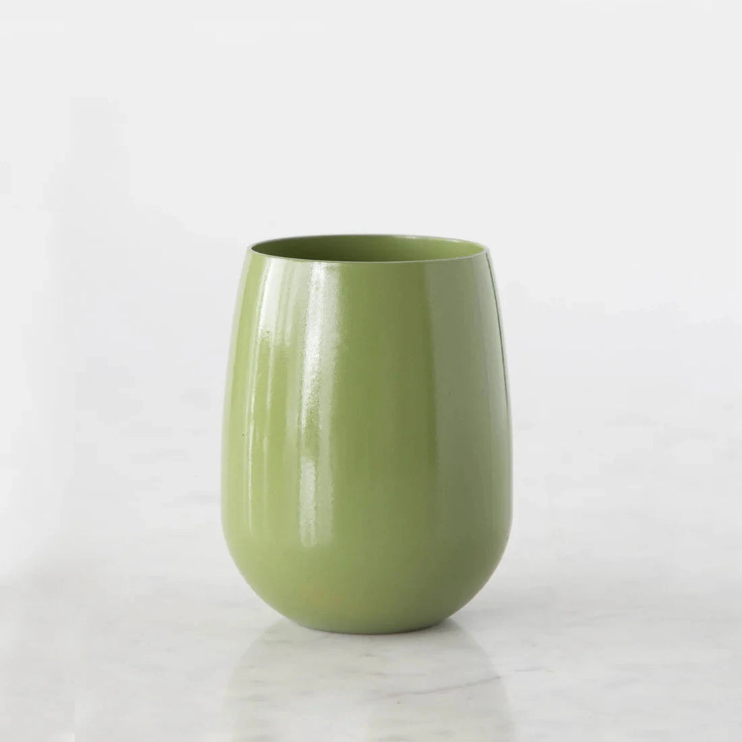Stemless Wine SymGlass Stemless Wine Glass Hester and Cook Green 