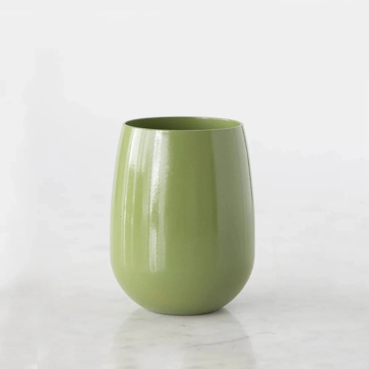 Stemless Wine SymGlass Stemless Wine Glass Hester and Cook Green 