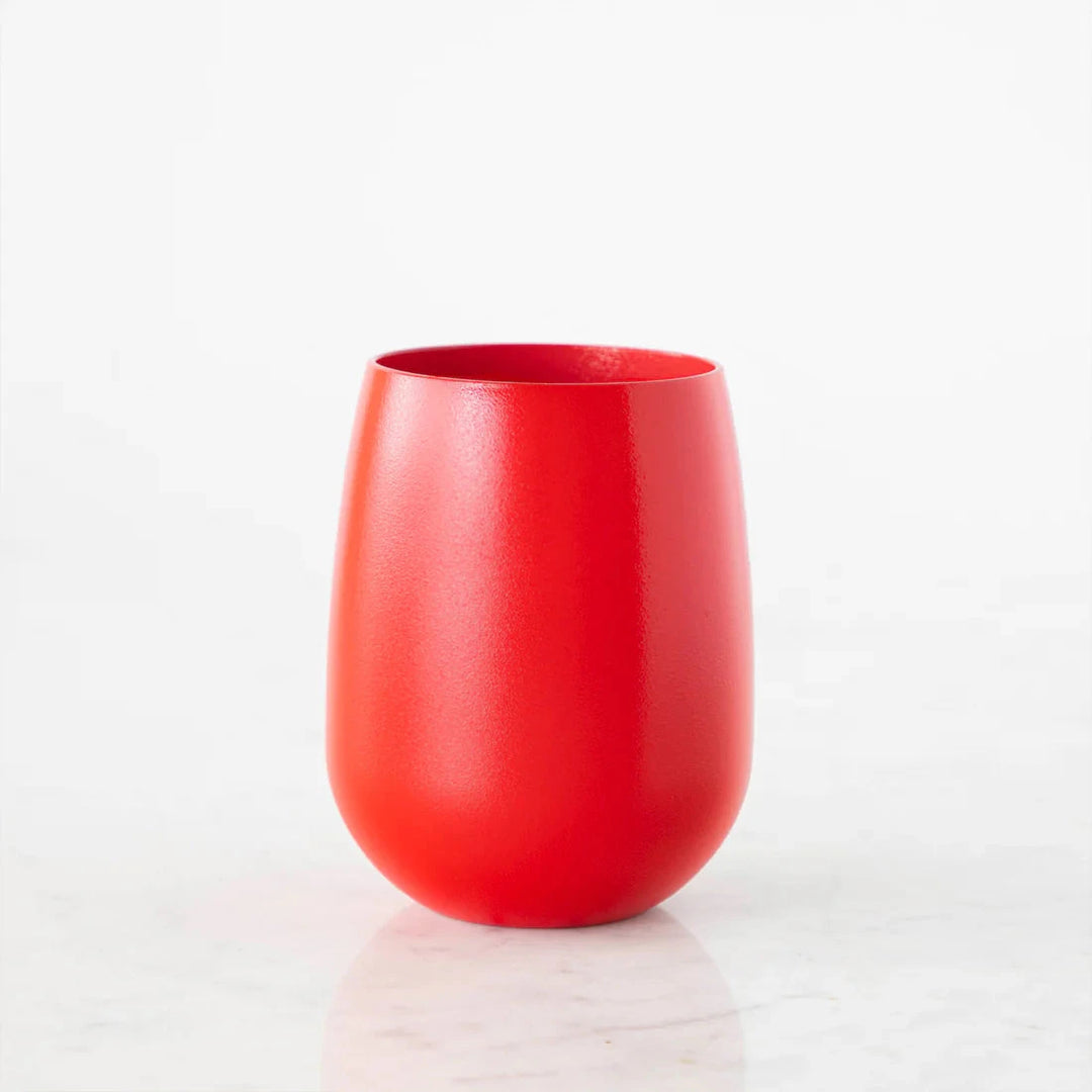 Stemless Wine SymGlass Stemless Wine Glass Hester and Cook Red 