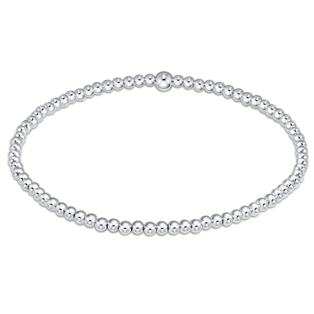 Sterling Silver - Classic Bead Bracelets - Various Sizes Womens Bracelet ENewton 2.5mm 