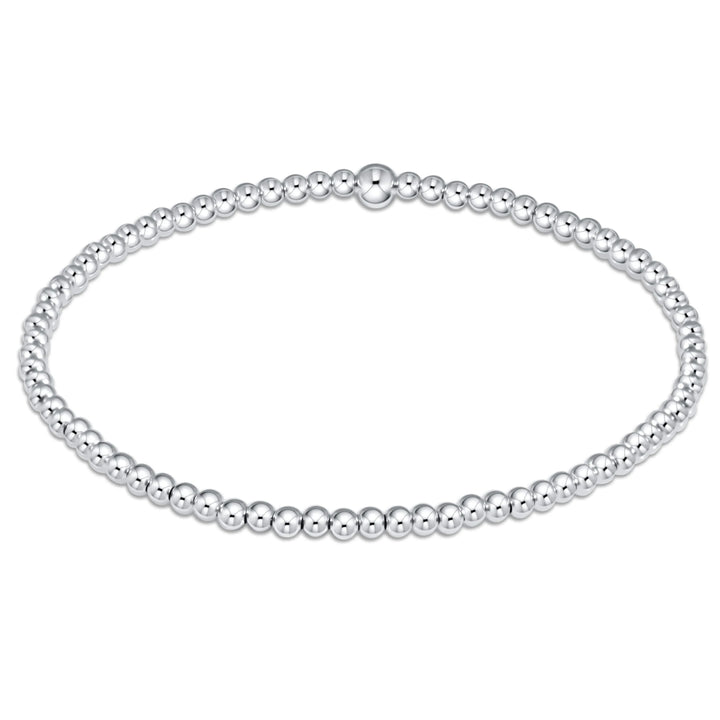Sterling Silver - Classic Bead Bracelets - Various Sizes Womens Bracelet ENewton 2.5mm 