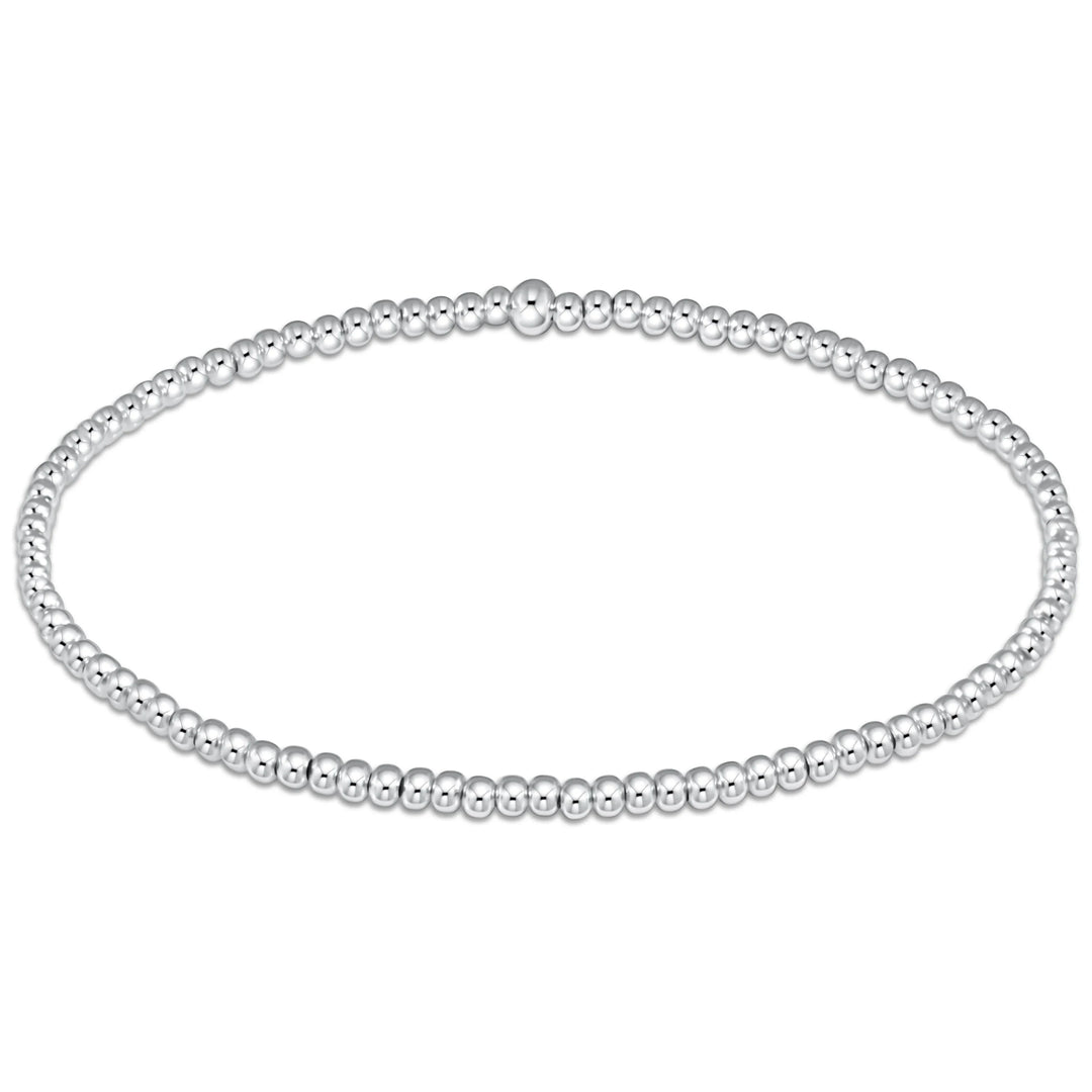 Sterling Silver - Classic Bead Bracelets - Various Sizes Womens Bracelet ENewton 2mm 