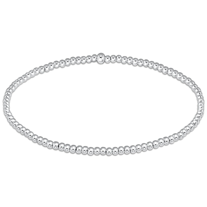 Sterling Silver - Classic Bead Bracelets - Various Sizes Womens Bracelet ENewton 2mm 