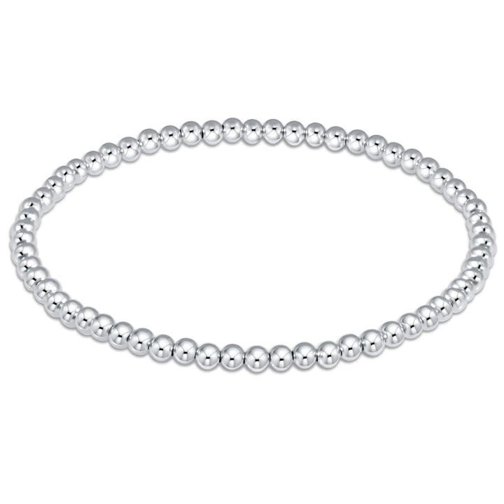 Sterling Silver - Classic Bead Bracelets - Various Sizes Womens Bracelet ENewton 3mm 