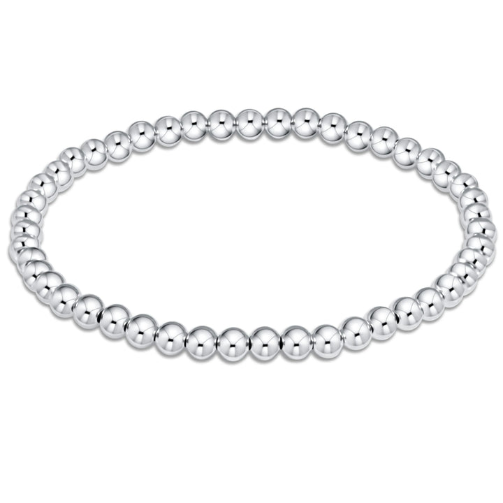 Sterling Silver - Classic Bead Bracelets - Various Sizes Womens Bracelet ENewton 4mm 