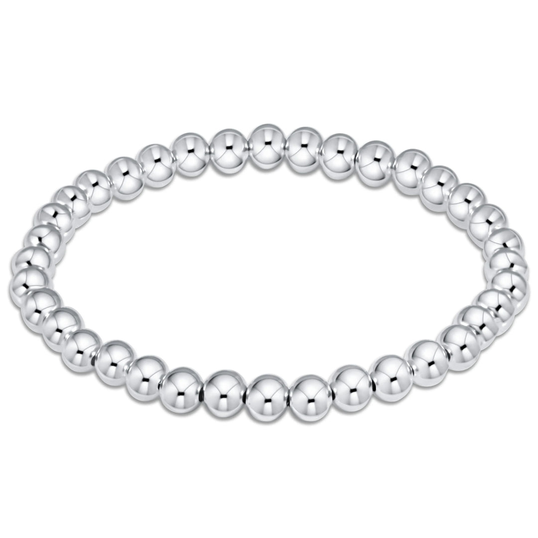 Sterling Silver - Classic Bead Bracelets - Various Sizes Womens Bracelet ENewton 5mm 