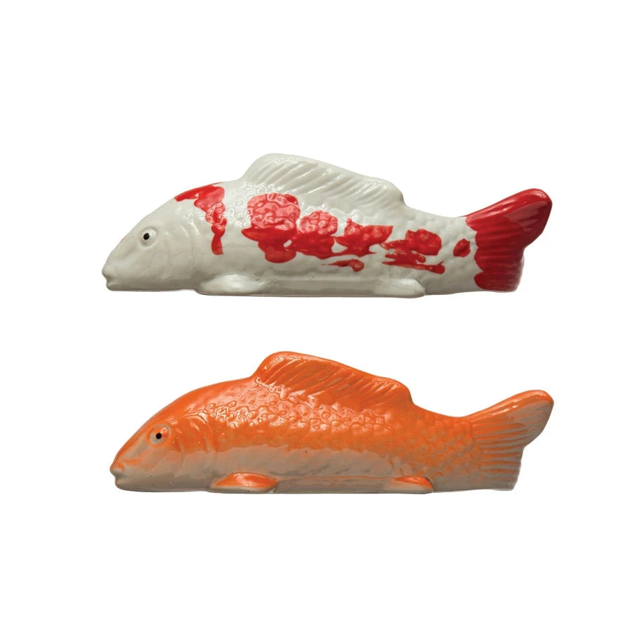 Stoneware Floating Fish - Large Home Decor Creative Co-Op 