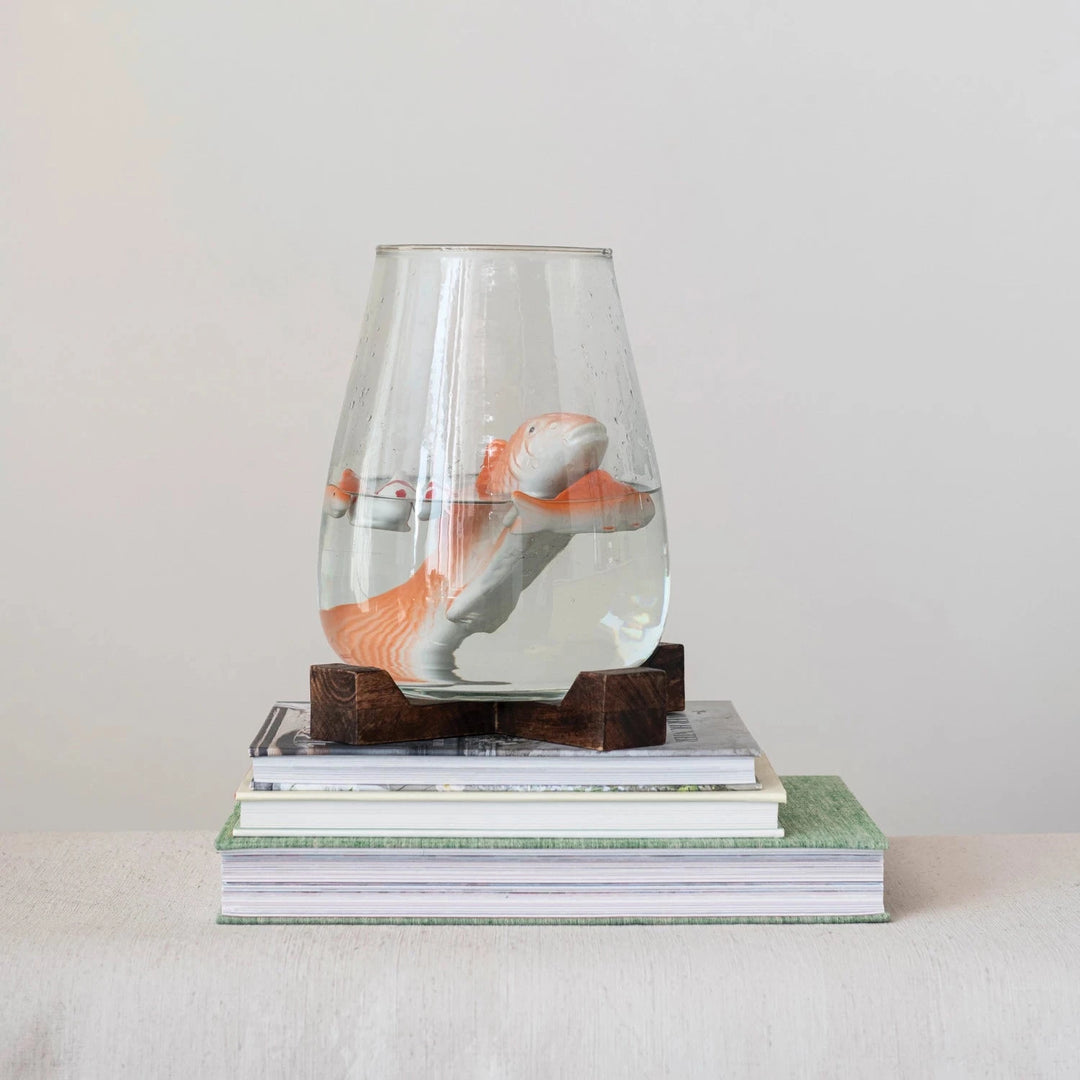 Stoneware Floating Fish - Large Home Decor Creative Co-Op 