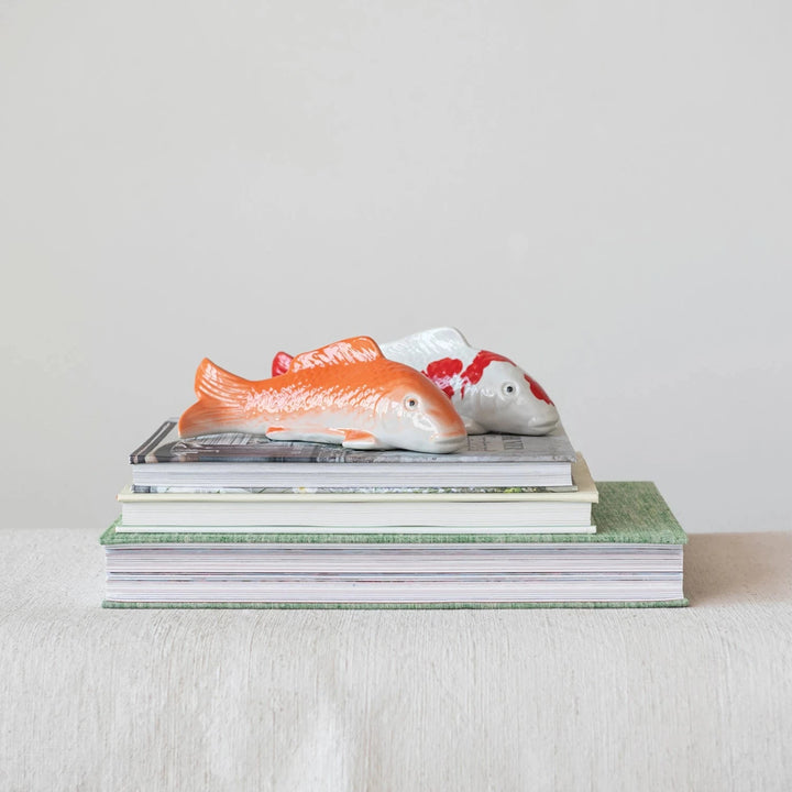 Stoneware Floating Fish - Large Home Decor Creative Co-Op 