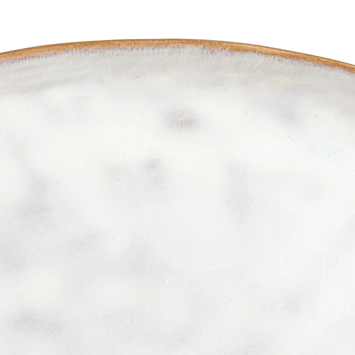 Stoneware Footed Pedestal with Acacia Wood Base Cheese Board Creative Co-Op - Bloomingville 